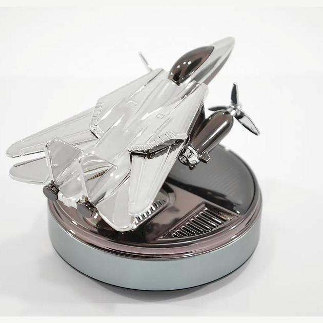 Ароматизатор для автомобіля Винищувач В1 на сонячній батареї Сріблястий Київ - фото 4