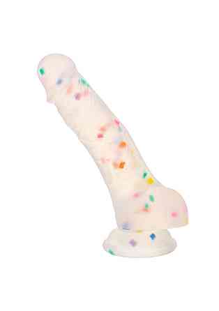 Фалоімітатор з рідкого силікону CalExotics Studs Dildo, різнокольоровий, 17,7 × 3,8 см Sex Aura Київ