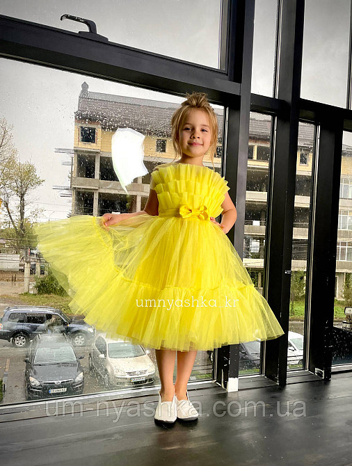Жовте нарядне плаття на дівчинку костюм Сонечко, Курча, Качечка, Кульбаба Кривий Ріг - фото 5