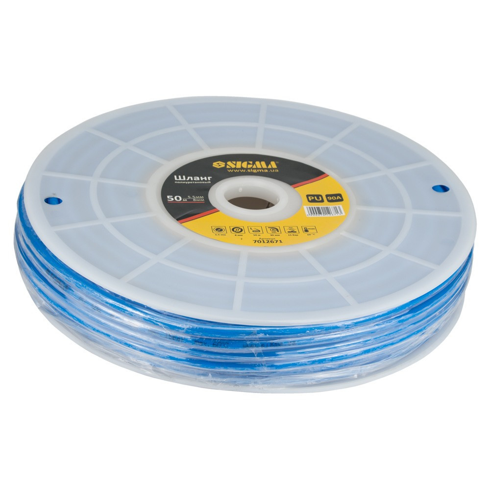 Шланг в бухте полиуретановый (PU) 50м 5.5×8мм SIGMA (7012671) Ровно - изображение 4