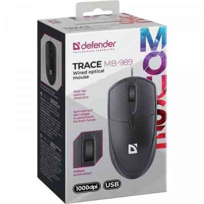 Мишка Defender Trace MB989 USB Black (52989) Вінниця