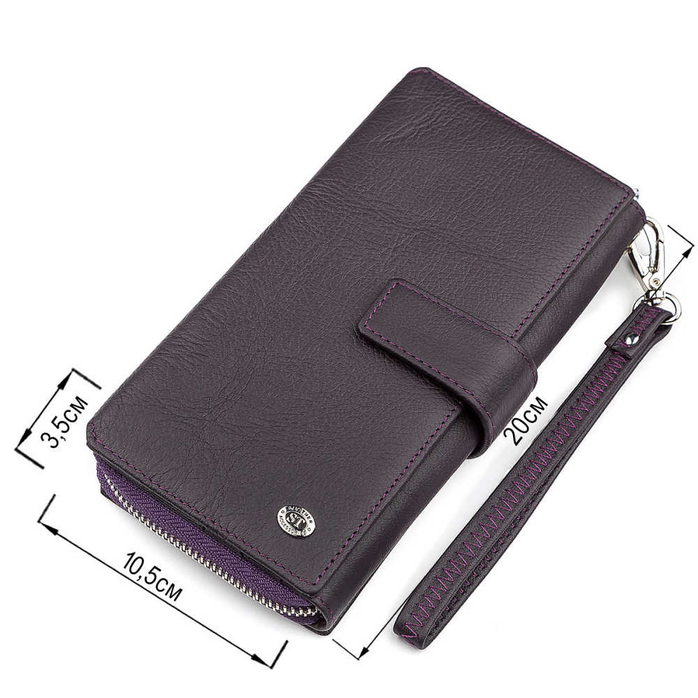 Кошелек женский ST Leather 18455 (SТ228) удобный Фиолетовый Киев - изображение 5