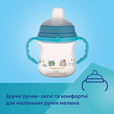 Поильник-непроливайка Canpol babies Bonjour Paris с силиконовым носиком FirstCup 250 мл Розовая (56/613_pin) Винница - изображение 3