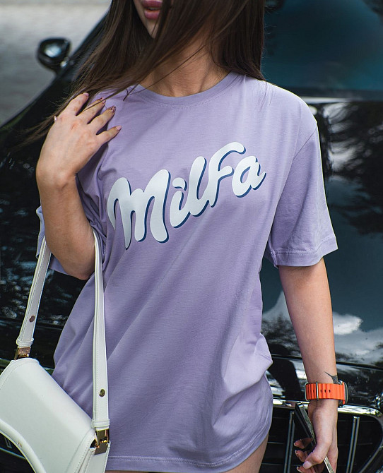 Футболка преміальна оверсайз - "МІЛФА" в стилі Milka Чернівці - фото 1