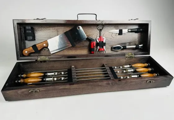 Набори шампурів, Набір шампурів у кейсі "Лайт" Шампури, вертіла Тернопіль