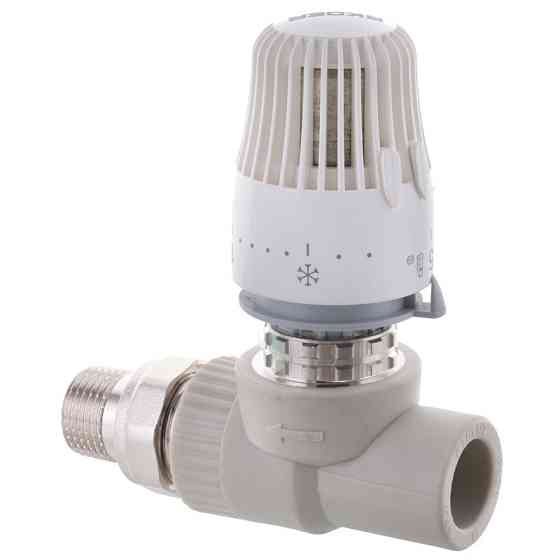 Кран термостатичний з термоголовкою прямий PPR 20x1/2 Koer K0155.PRO (KP0198) Київ