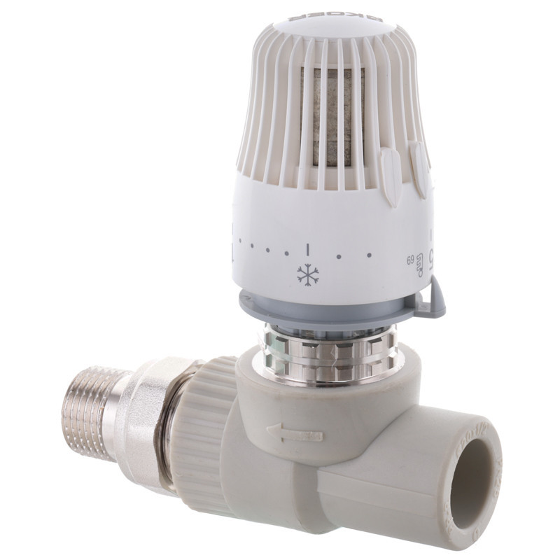 Кран термостатичний з термоголовкою прямий PPR 20x1/2 Koer K0155.PRO (KP0198) Київ - фото 3