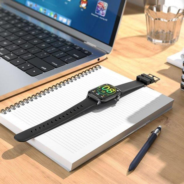 Смарт годинник Hoco Y3 Smart Watch (Bluetooth сенсорний екран) Чорний Вінниця - фото 7