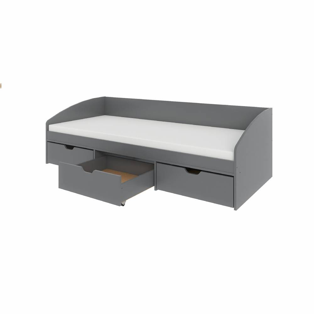 Ліжко односпальне з ящиками Еверест Комфорт 3 193х84х59 см Графіт (DTM-5728) Дніпро - фото 5