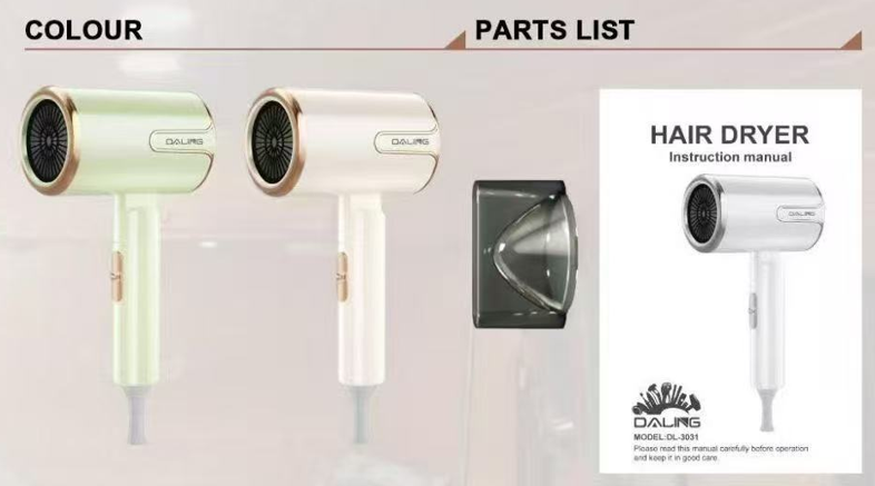 Фен для волос DALING DL-3031, 2200W Днепр - изображение 3