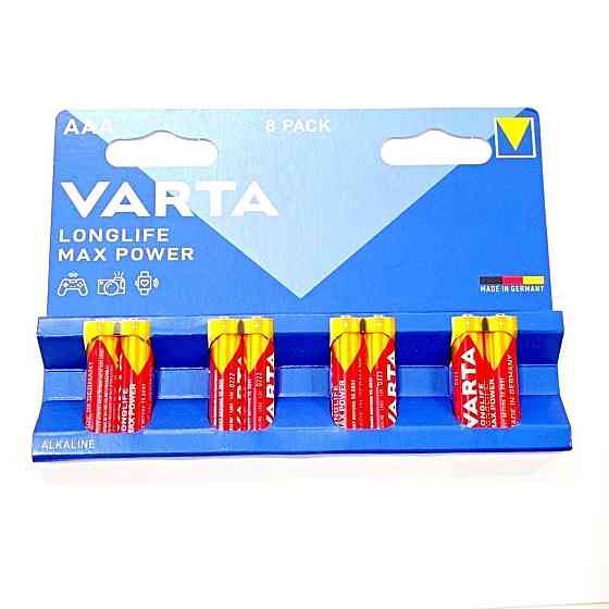 Батарейка VARTA LONGLIFE MAX POWER лужна AAA LR03 8xBL ALKALINE KOD-4183 Київ