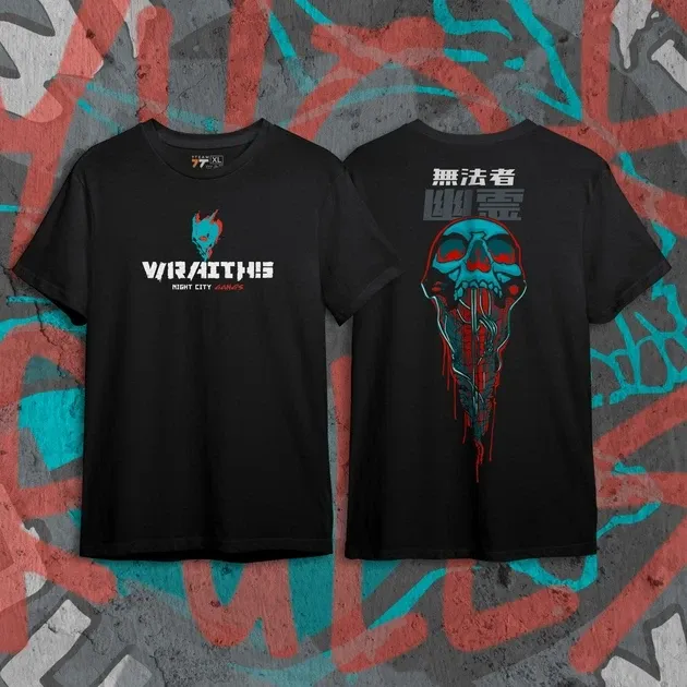 Футболка мужская с принтом Cyber Punk Wraiths Skull Размер 48 Anime1055 Днепр - изображение 1