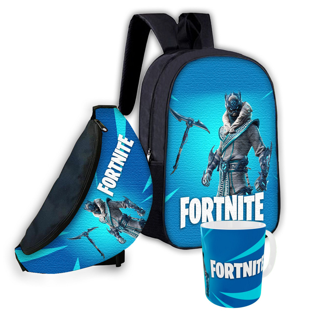 Набір дитячий Fortnite рюкзак 36х27см сумка-бананка, кружка з принтом для хлопчика (01598) Київ - фото 1