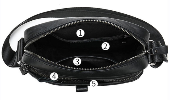 Компактная сумка через плечо из кожи Vintage 20034 Черная Киев