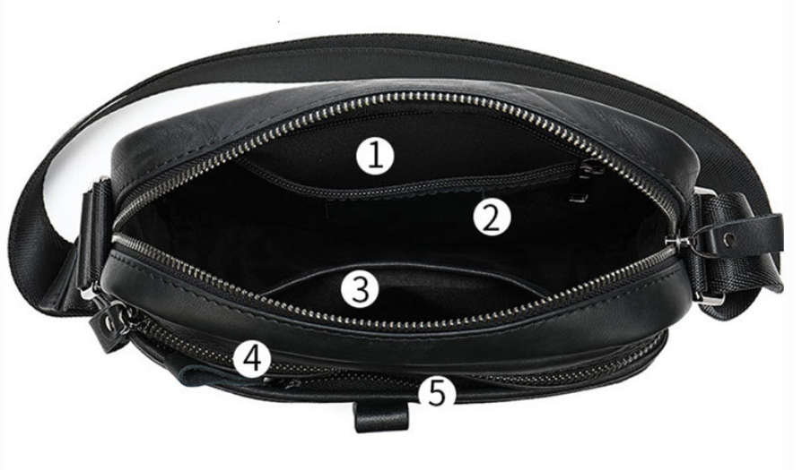 Компактная сумка через плечо из кожи Vintage 20034 Черная Киев - изображение 3