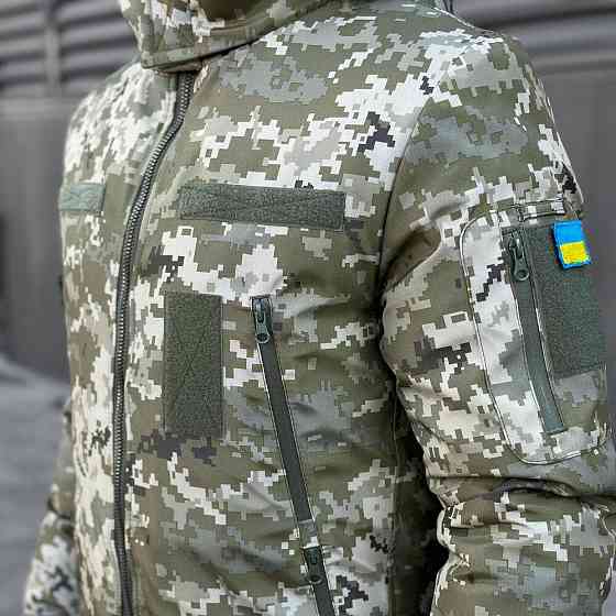 Мужская зимняя пиксельная куртка с капюшоном Pobedov Winter Jacket Motive ЗИМА В2 Киев