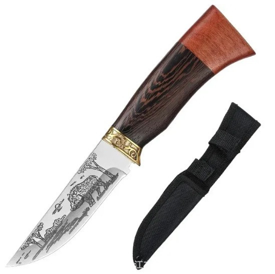 Ніж мисливський "Кабан" A765 / 22,5 см / 10 см Дніпро - фото 1