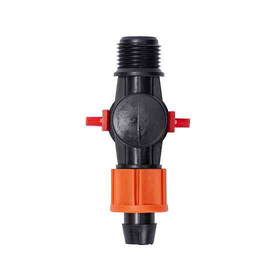 Кран для крапельної стрічки Ø16 мм н/р 1/2" FLORA (5079654) Київ