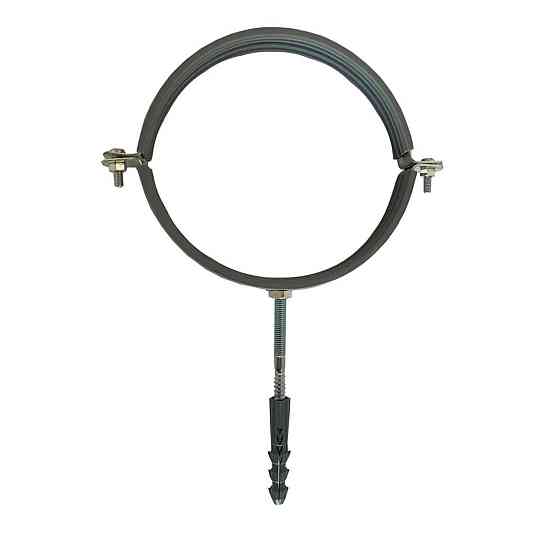 Хомут в сборе CR 4″ (109-116мм) с винтом-шурупом 8*100 и дюбелем в уп., серый (000024427) Киев