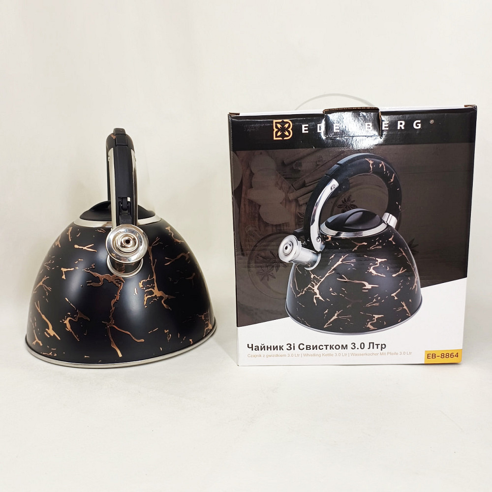 Обычный чайник со свистком, Чайник для приготовления чая со свистком для газовой плиты 3 литра HQ-59 Львов - изображение 6