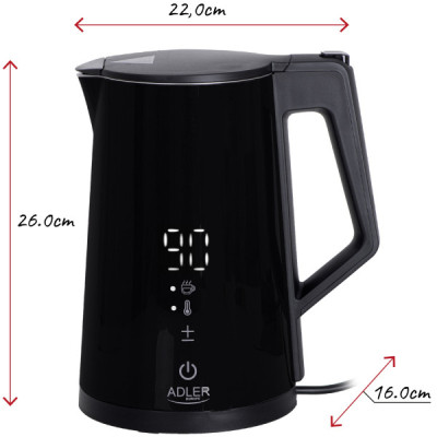 Електрочайник Adler AD 1345 black Вінниця - фото 11