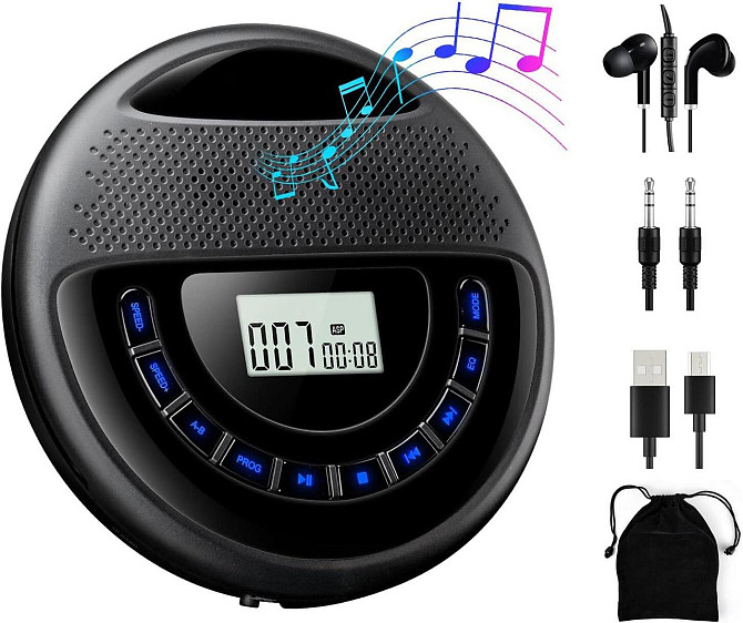 CD/MP3-програвач Gueray ZL2020 з динаміками та вбудованим акумулятором TF-карт Німеччина Дніпро - фото 1