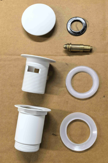 Донный клапан для раковины Koer PW-07-03 1 1/4'' с переливом автоматический СLICK-СLACK (Цвет белый) (KR5783) Киев - изображение 10