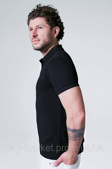Поло классическое Stedman Lux Polo мужское черное (ST9060-BLO) XXL Киев - изображение 2