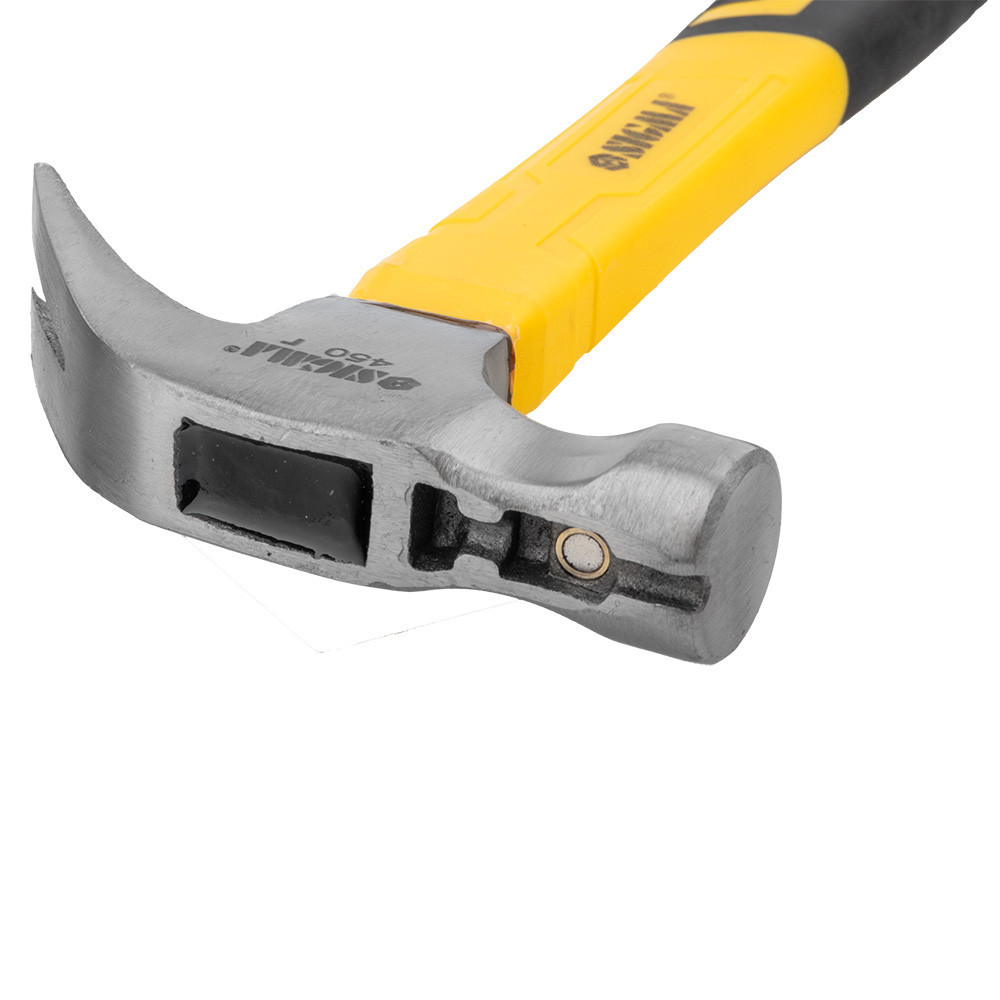 Молоток-гвоздодер 450г фиберглассовая рукоятка (магнит) SIGMA (4315011) Киев - изображение 7