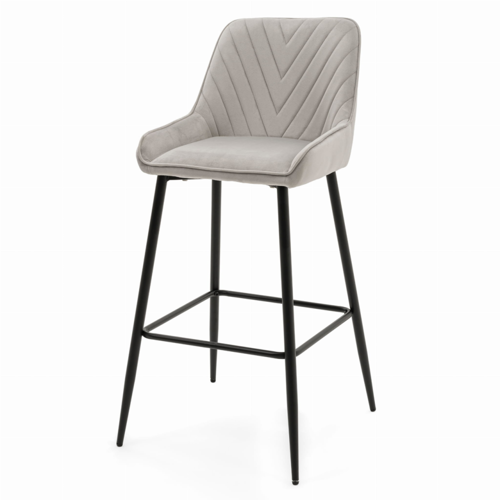 Барный стул Just Sit PADRA обит высококачественным бархатом серого цвета Киев - изображение 5