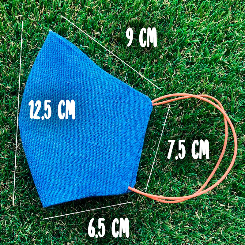 Маска захисна багаторазова зі 100% ЛЬОНу Розмір M (Синій) Суми - фото 5