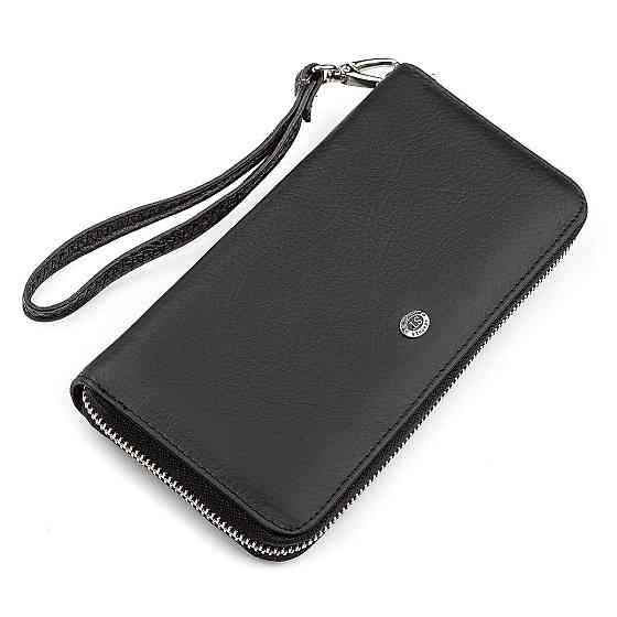 Чоловічий гаманець ST Leather 18422 (ST45) натуральна шкіра Чорний Київ