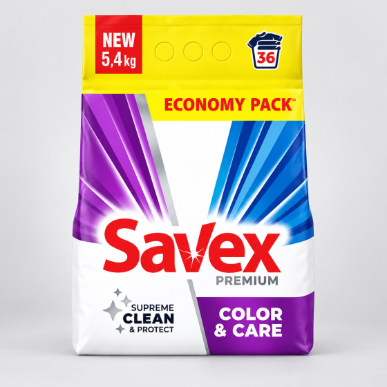 Стиральный порошок Savex Premium ColorCare 5,4 кг для цветных тканей Киев