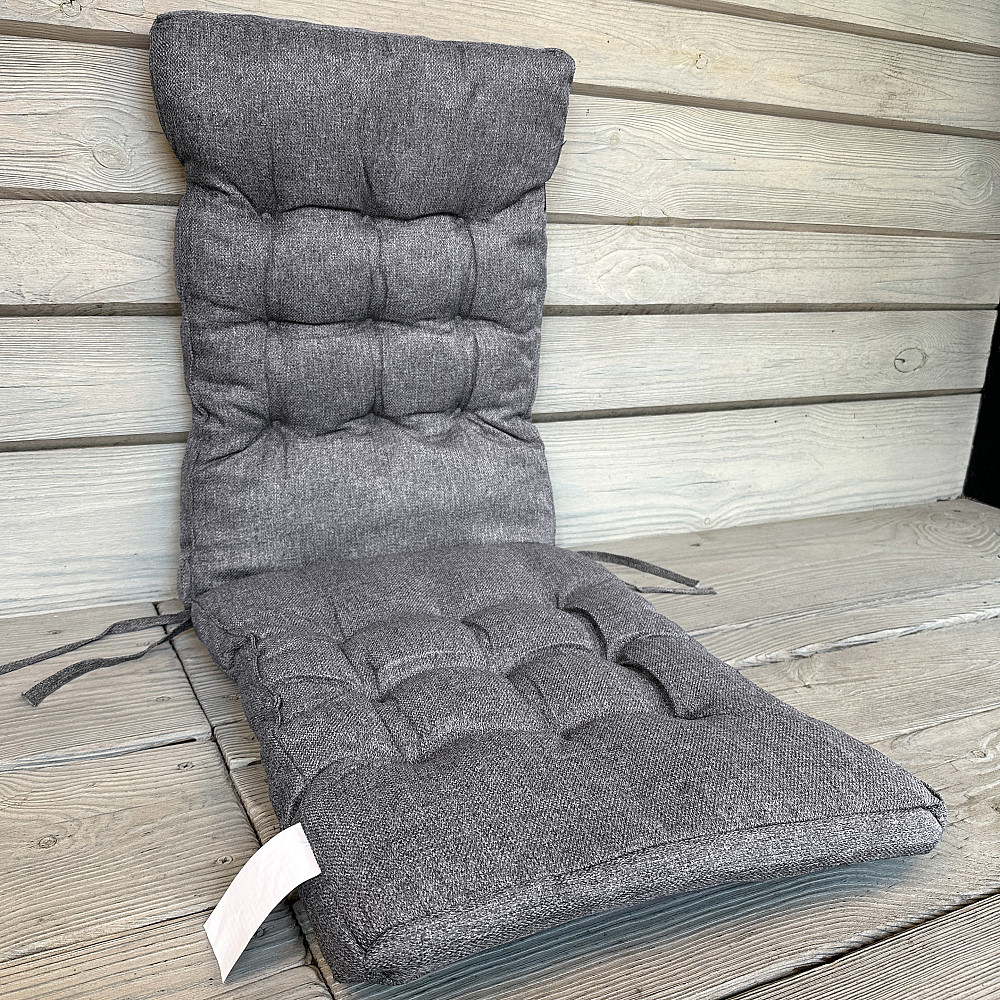 Подушка для стільців (40x120х4 см) подвійна Decorator Мальмо колір сірий 84-157 Київ - фото 1