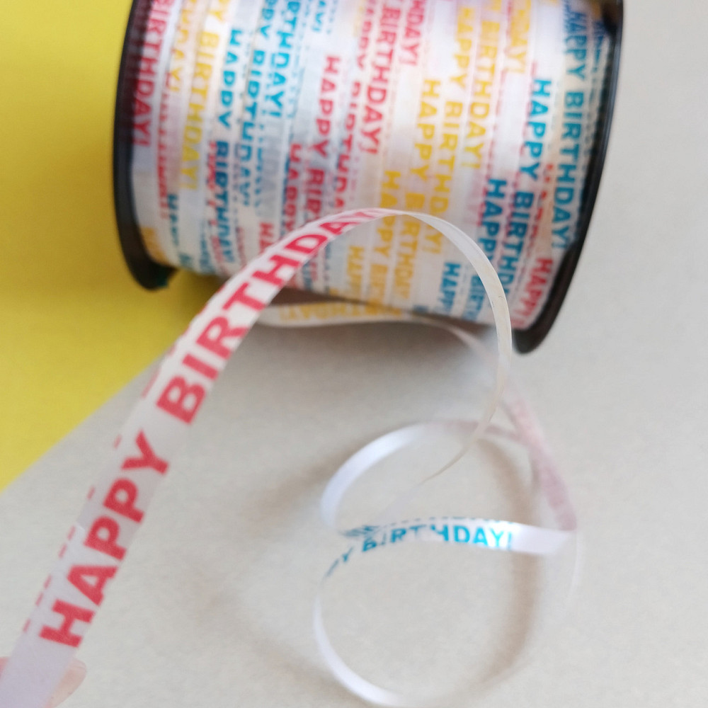 Стрічка для куль happy birthday 0,5/150 Київ - фото 1