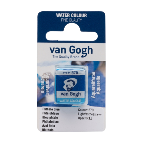 Краска акварельная Van Gogh (570) Синий ФЦ кювета Royal Talens Киев