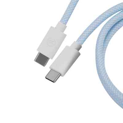 Дата кабель USB-C + USB A to USB-C 1.36m Coiled Aviator blue Keychron (CAB19_KEYCHRON) Винница