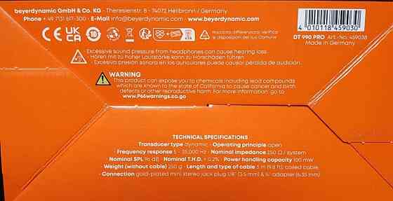 Beyerdynamic DT-990 Pro 250 Ohm  ОРИГІНАЛ. Киев
