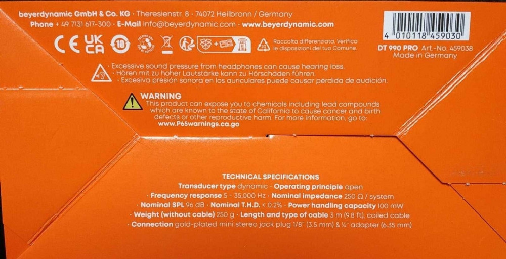 Beyerdynamic DT-990 Pro 250 Ohm  ОРИГІНАЛ. Киев - изображение 4