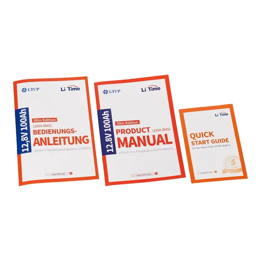 Акумуляторна батарея літій-залізо-фосфатна 12.8В 100А*год LiFePO4 LiTime Slim 12V100-100-SLIM-LTCP-4-SE100 ультратонка (44-00531) Киев - изображение 18