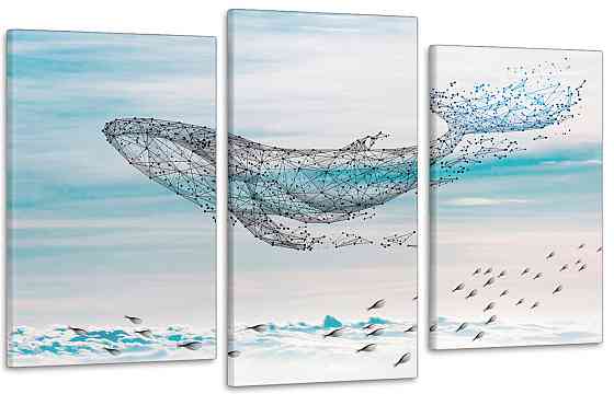 Модульная картина в гостиную / спальню Кит  Art-696_3 Киев