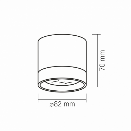 LED Світильник під лампу GX53 накладний чорний VL-SPF19A-B Videx Житомир - изображение 2