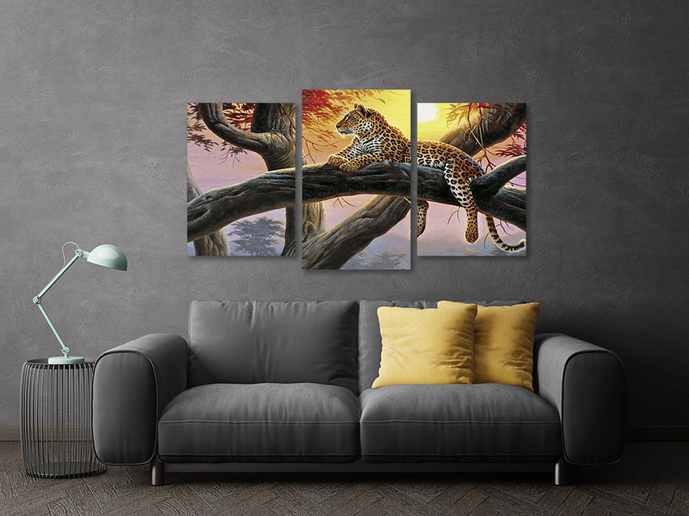 Модульна картина у вітальню/ спальню Тигр на деревині Art-579_3 Київ - фото 3