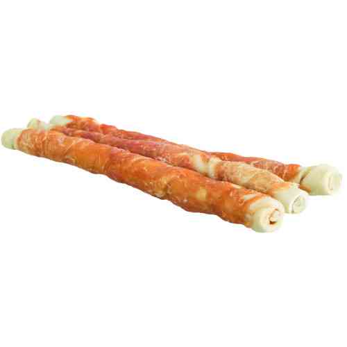 Ласощі Trixie Denta Fun Chewing Rolls для собак Палички для чищення зубів з куркою 28 см 250 г 3 шт Київ