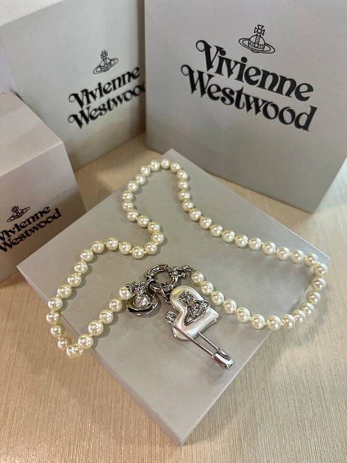 Жемчужное колье Vivienne Westwood с подвеской сердце и жемчугом Майорка Одесса - изображение 2