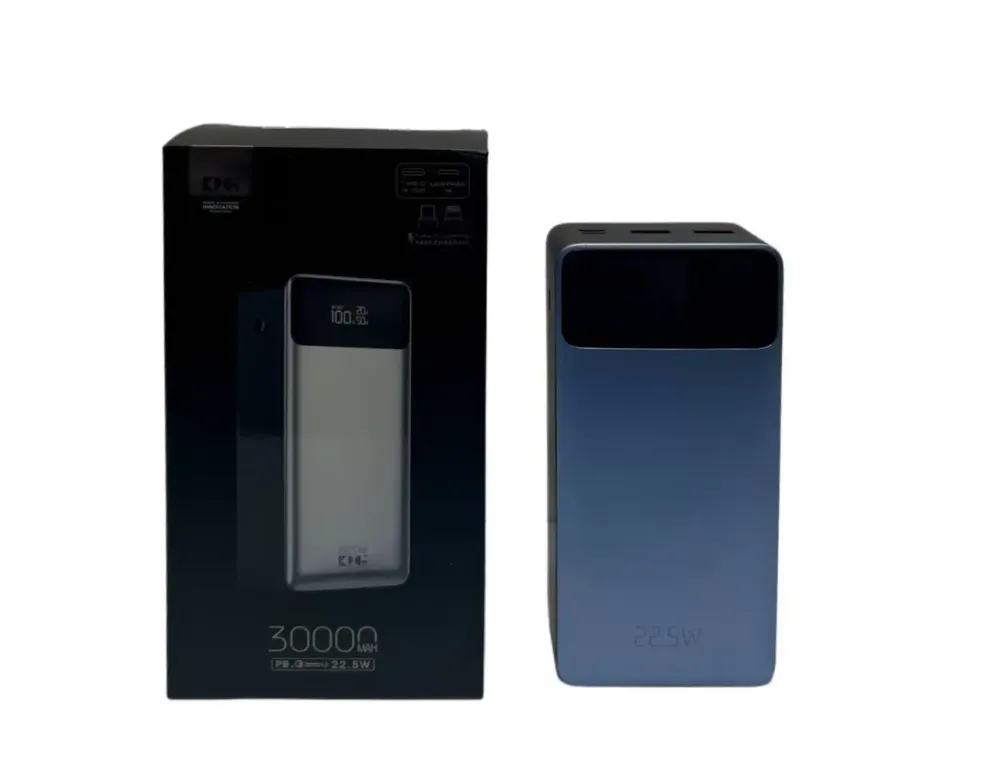 Павербанк KP KPG-307 30000mAh 22.5Вт з швидкою зарядкою QC 3.0, індикатором заряду та системою багатозахисту Одеса - фото 2