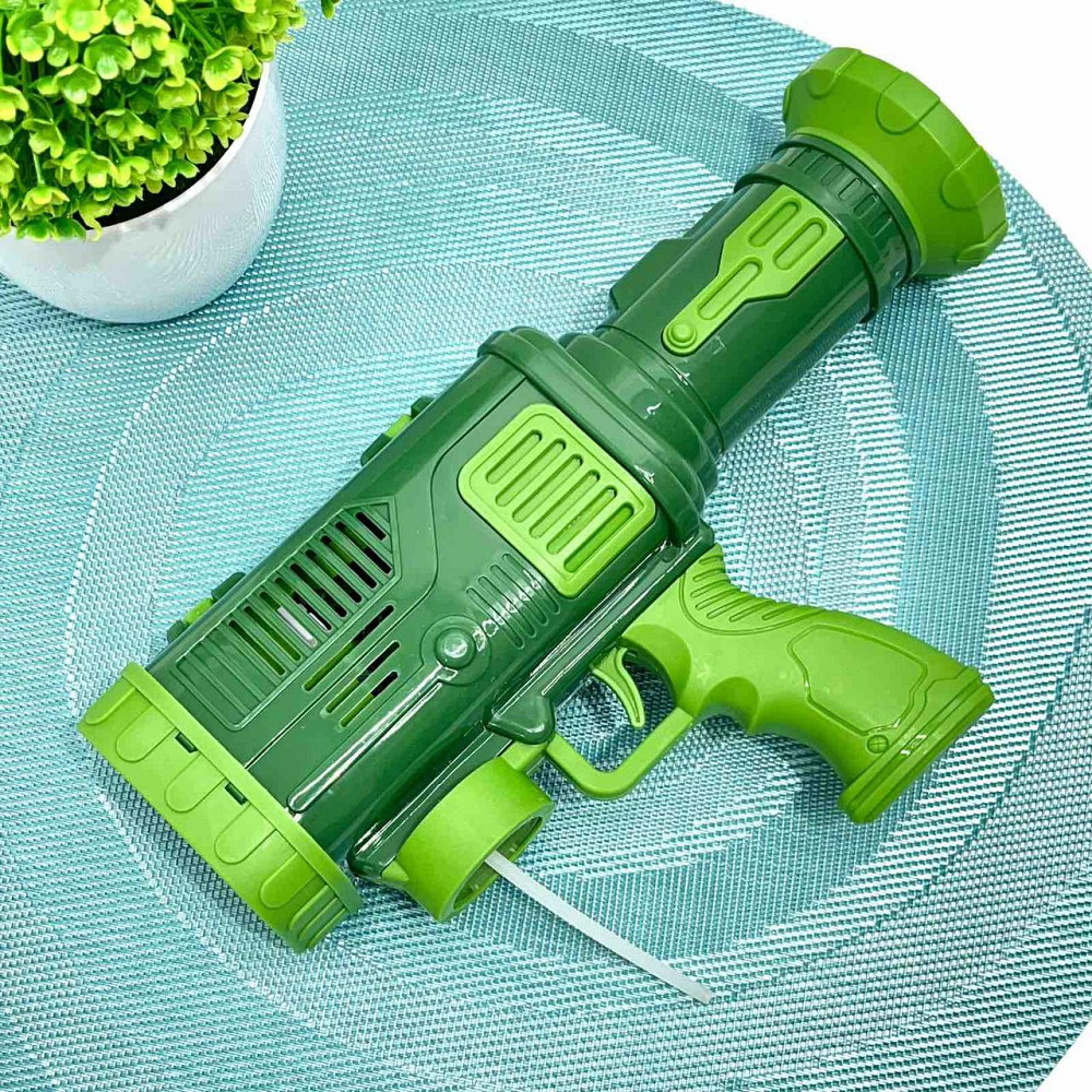 Пістолет для запуску мильних бульбашок світло запаска 26 см Зелений (9835-3) Чернігів - фото 5