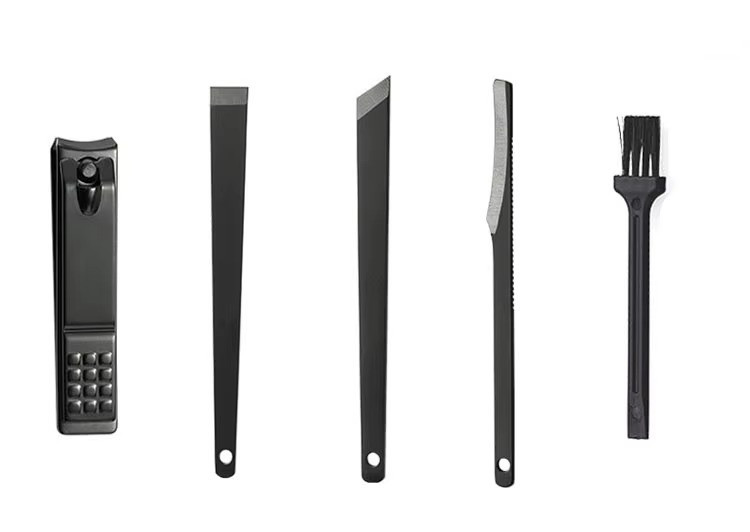 Набор для маникюра педикюра инструментов кусачки пилочка пинцет ножницы в наборе 16 шт, кейс синий Каменец-Подольский - изображение 4