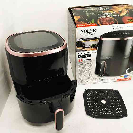 Електричний аерогриль для дому без олії Adler AD 6322 5Л 2000Вт, Мультипіч з функцією гриля ZS-10 Львів