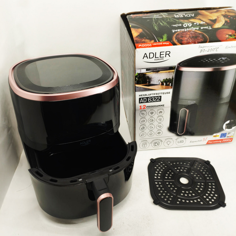 Електричний аерогриль для дому без олії Adler AD 6322 5Л 2000Вт, Мультипіч з функцією гриля ZS-10 Львів - фото 6